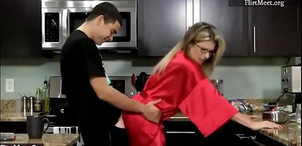  Cory Chase Mommy getting dick forcefully from son in kitchen